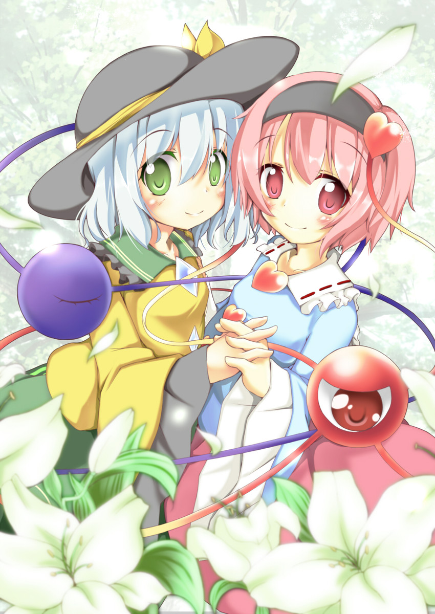 komeiji koishi and komeiji satori (touhou) drawn by pia_(maple_carameru)