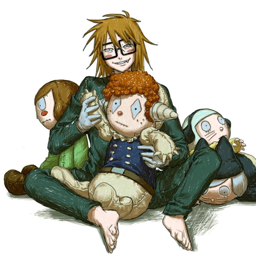 randal ivory, nyon, nyen, luther von ivory, and sebastian de tomato smith chicken legs (randal's friends) drawn by 184