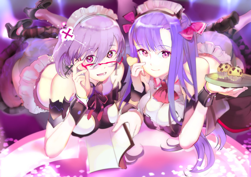 mash kyrielight, matou sakura, and bb (fate and 1 more) drawn by 119