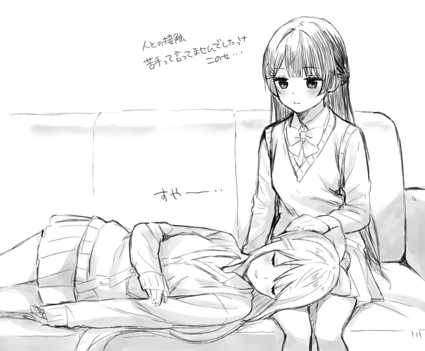 tsukino mito and higuchi kaede (nijisanji) drawn by hijiki_(hijikini)