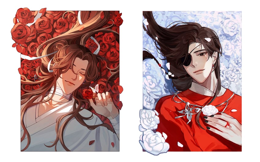 xie lian and hua cheng (tianguan cifu) drawn by hambi