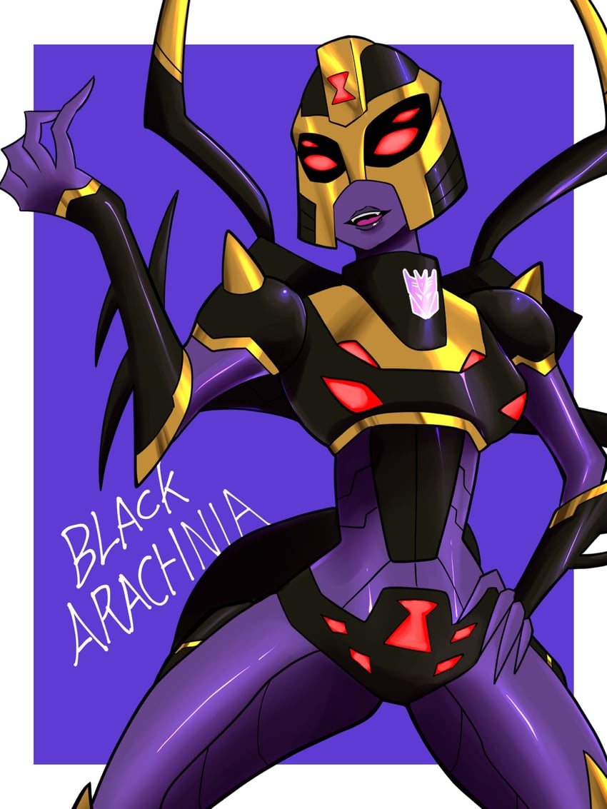 blackarachnia (transformers and 1 more) drawn by zundarahagezou