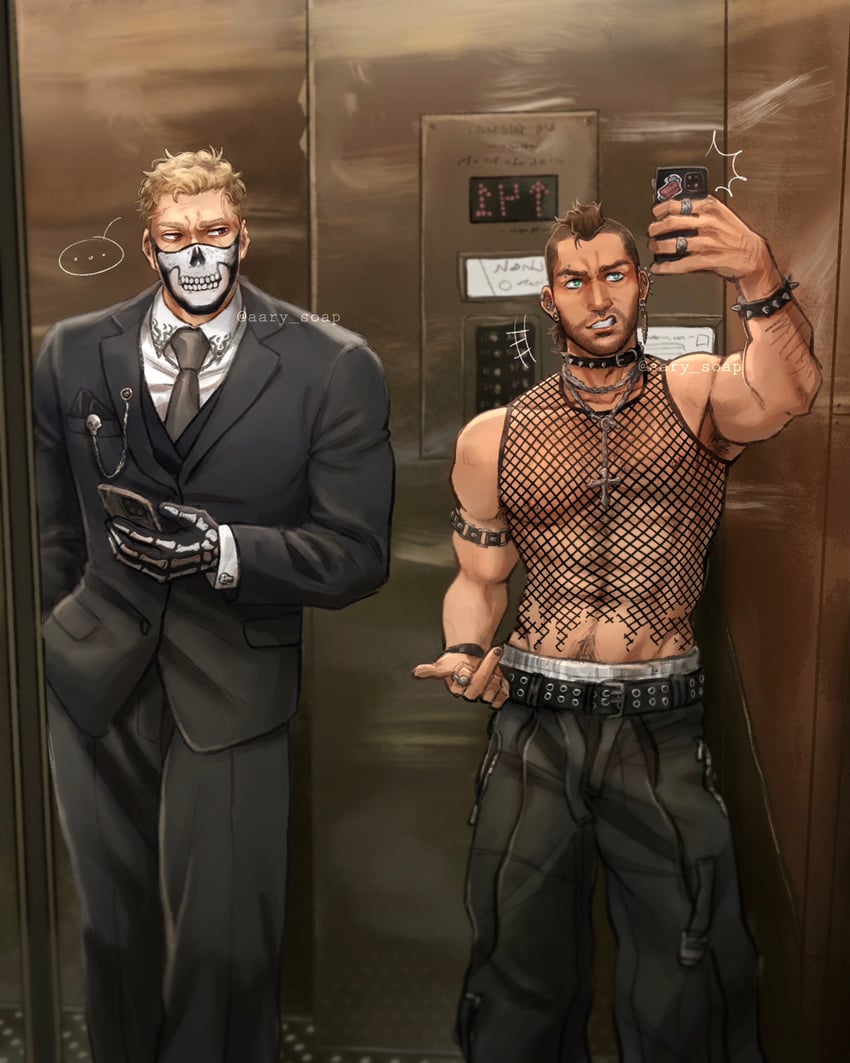 ghost and soap (call of duty and 1 more) drawn by aarlot