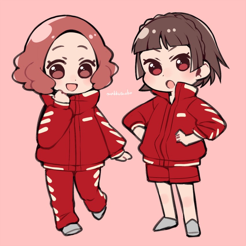 niijima makoto and okumura haru (persona and 1 more) drawn by do_m_kaeru