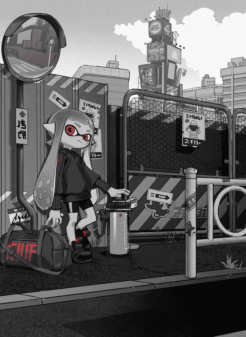 inkling player character and inkling girl (splatoon and 1 more) drawn by tarou2