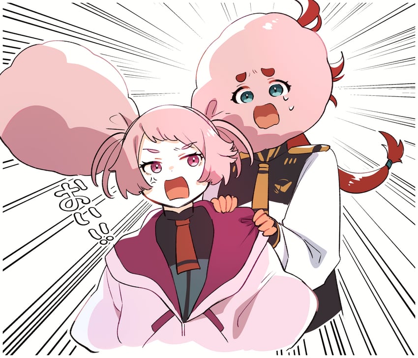 suletta mercury and chuatury panlunch (gundam and 1 more) drawn by nijiomu