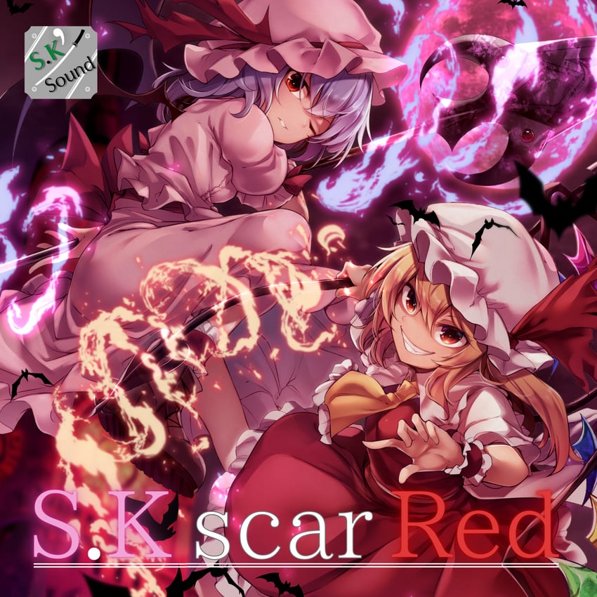 remilia scarlet and flandre scarlet (touhou and 1 more) drawn by midori_(misuriru8)