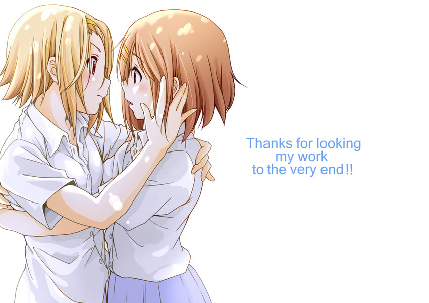 hirasawa yui and tainaka ritsu (k-on!) drawn by sawanatsu_mikan
