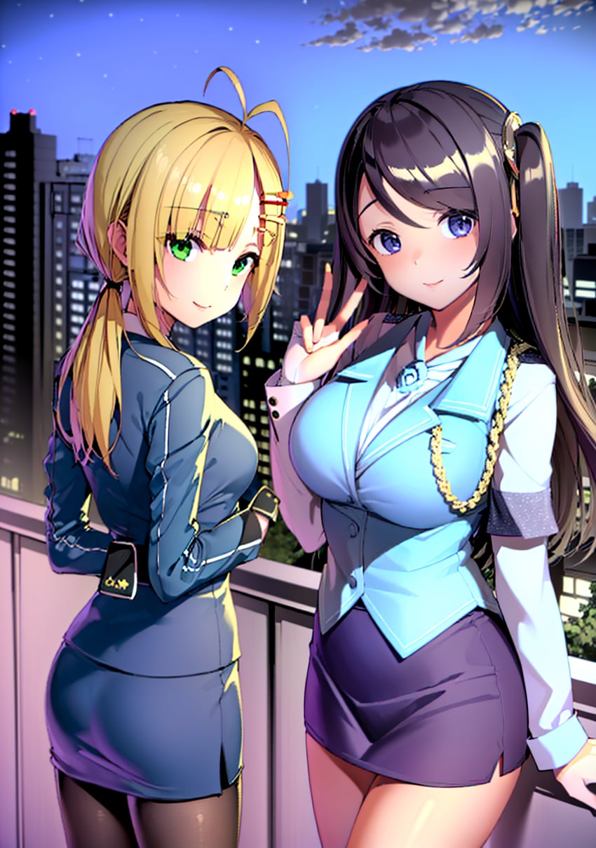 xiao qiong and emilia (krt girls) drawn by haga_yuu