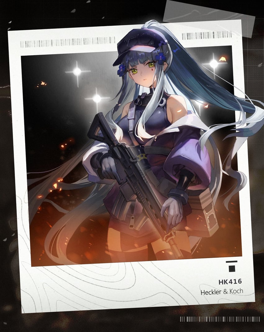 hk416 and klukai (girls' frontline and 1 more) drawn by lastation14