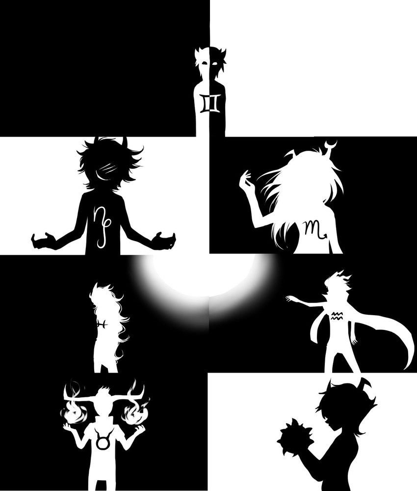 vriska serket, eridan ampora, kanaya maryam, sollux captor, feferi peixes, and 2 more (touhou and 1 more) drawn by melonenbrot