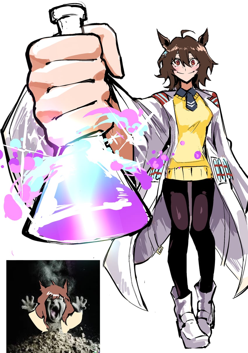 agnes tachyon and jungle pocket (umamusume) drawn by heartbreak_juan