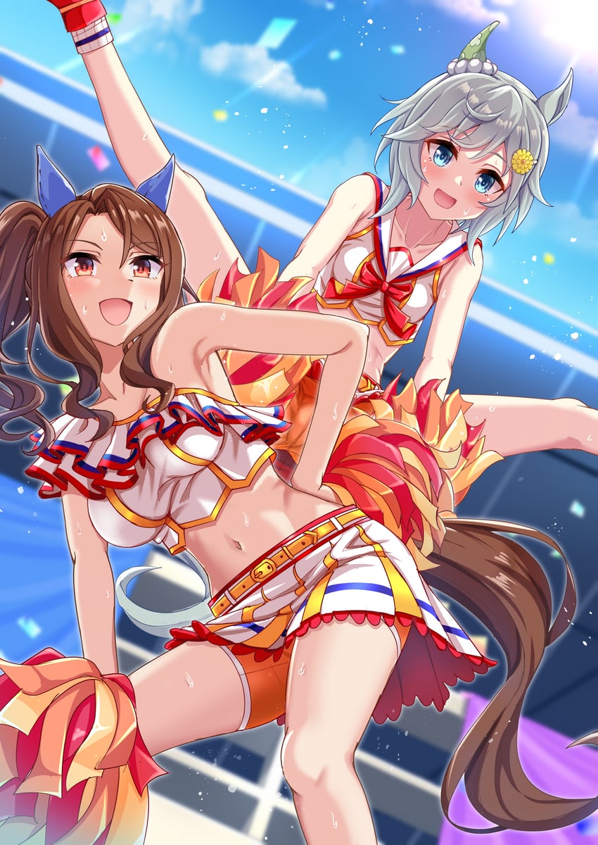king halo, seiun sky, and nice nature (umamusume) drawn by zenrakishi