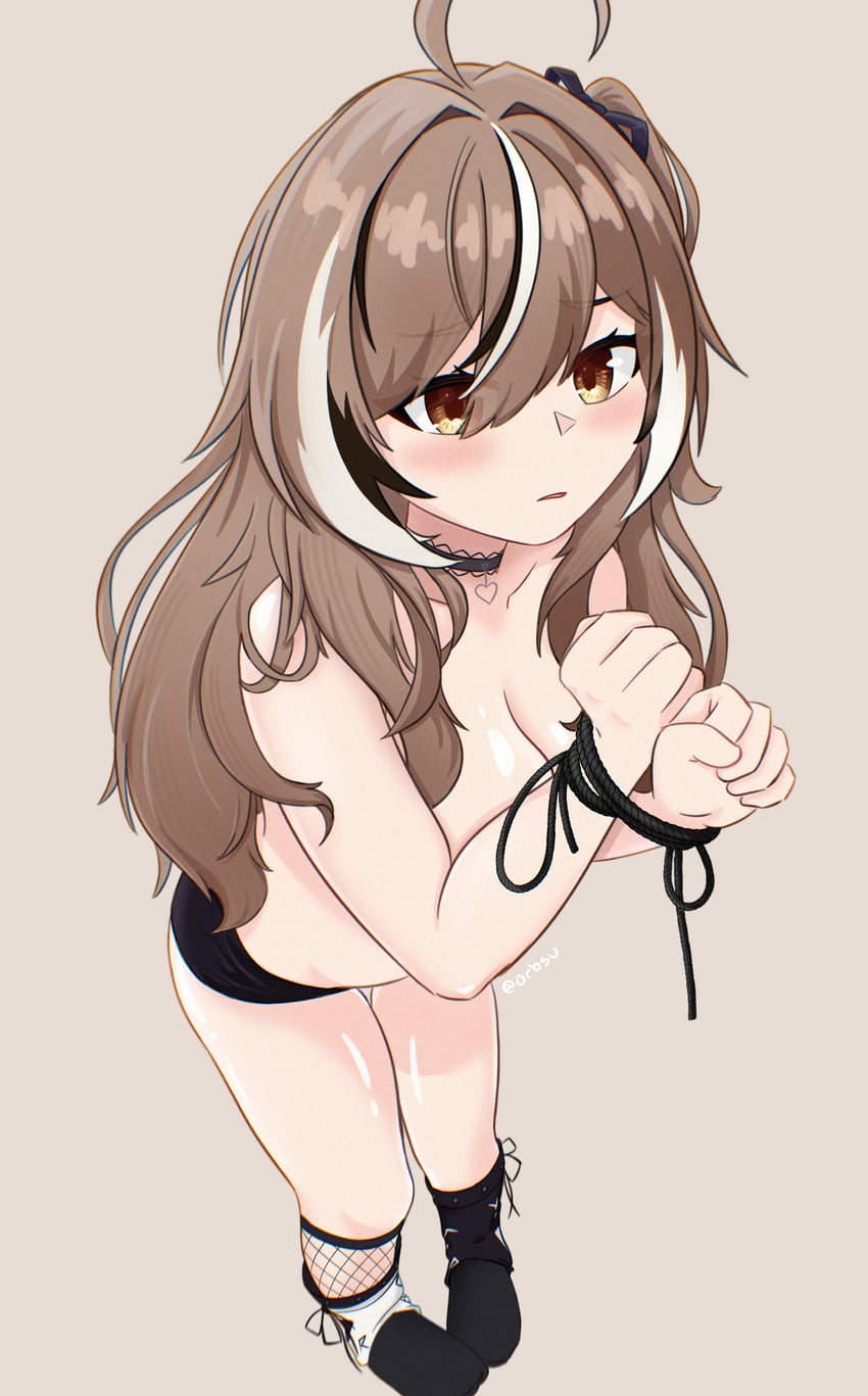 nanashi mumei (hololive and 1 more) drawn by orbsu