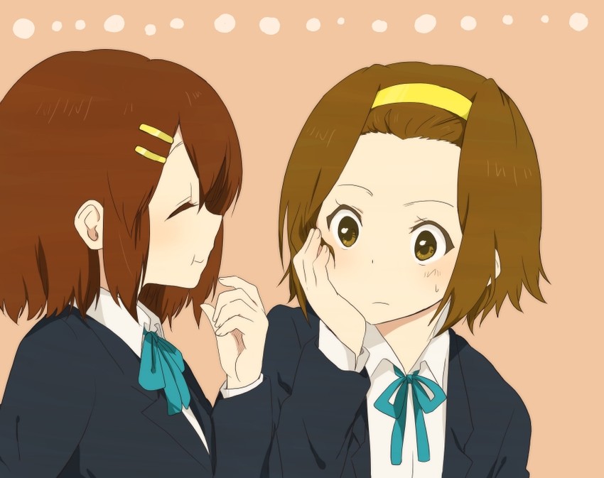 hirasawa yui and tainaka ritsu (k-on!) drawn by kakari_(peehs)