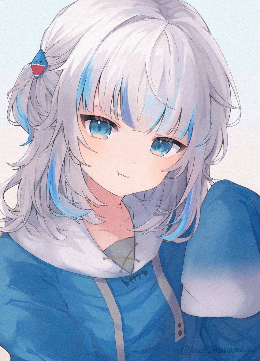gawr gura (hololive and 1 more) drawn by nanamiya_ruri