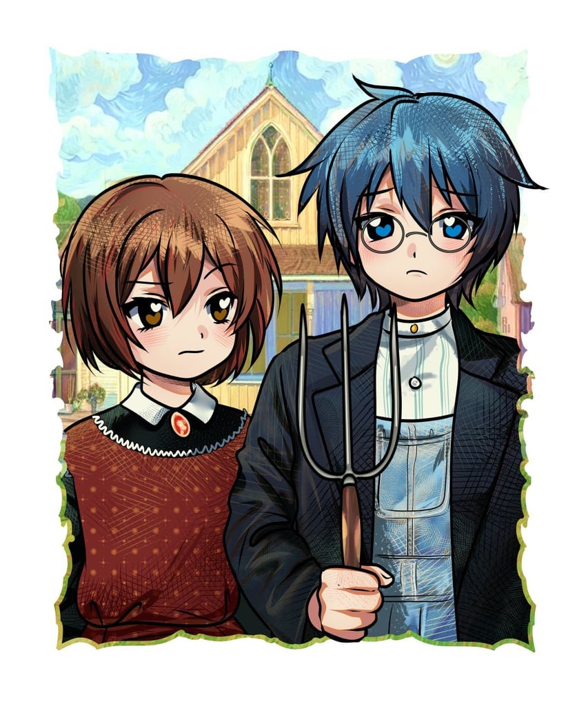 kaito and meiko (vocaloid and 1 more) drawn by babylonholic