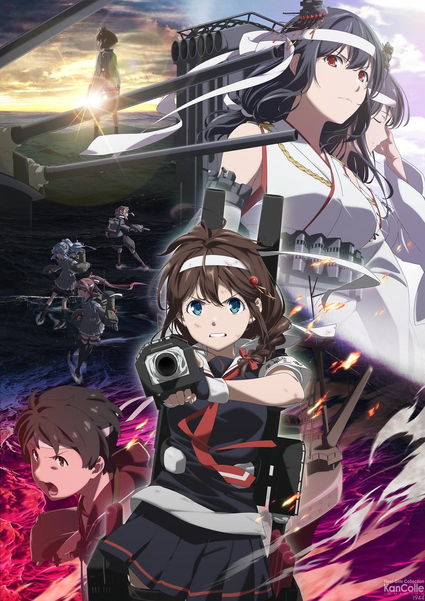 shigure, shigure kai ni, yukikaze, yamashiro, fusou, and 6 more (kantai collection and 2 more) drawn by noumi_chika