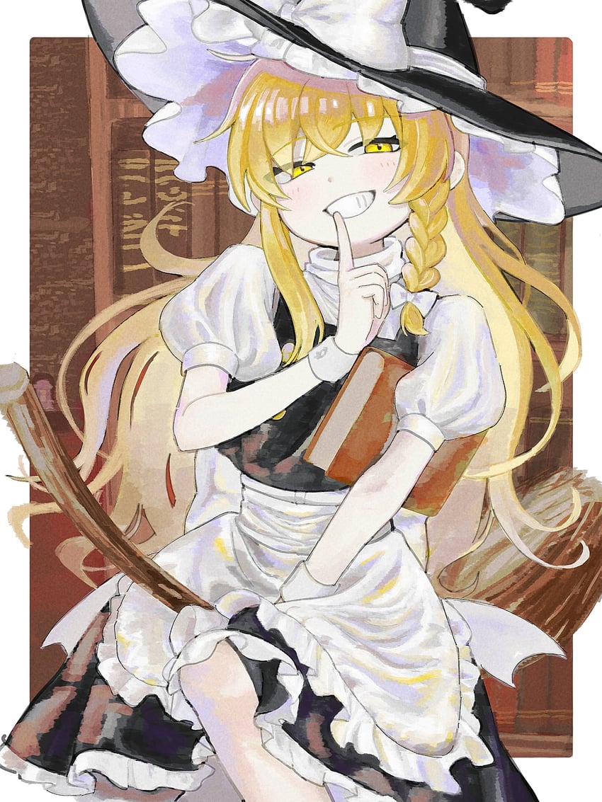 kirisame marisa and patchouli knowledge (touhou) drawn by agonaga_ganman