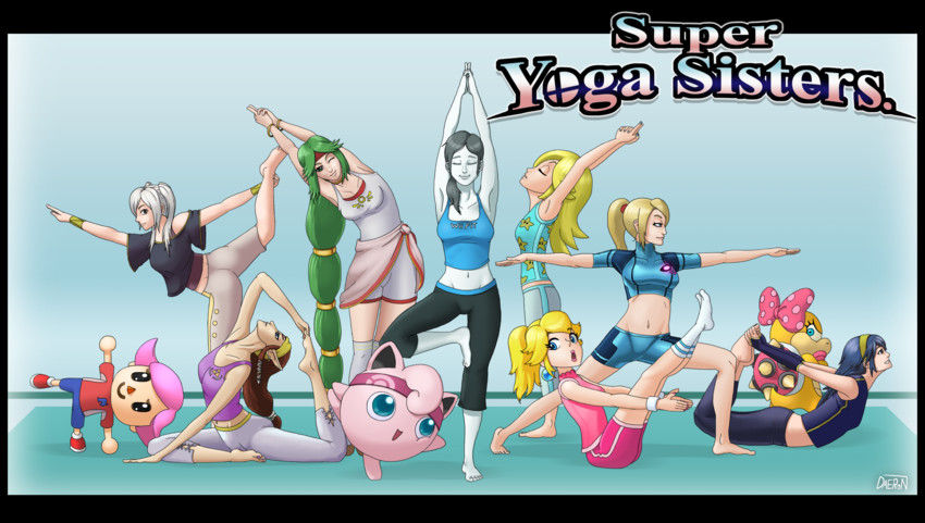 princess zelda, princess peach, samus aran, lucina, rosalina, and 6 more (pokemon and 11 more) drawn by daeron-red-fire