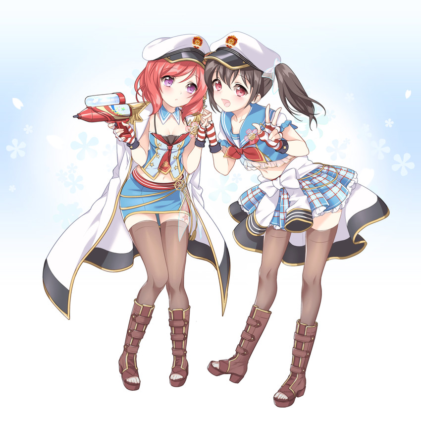 nishikino maki and yazawa nico (love live! and 2 more) drawn by raind