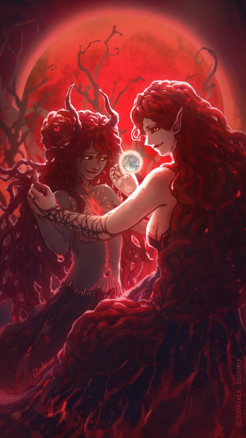 mother tree of desire and mother goddess of depravity (lord of the mysteries) drawn by cloudriver1998