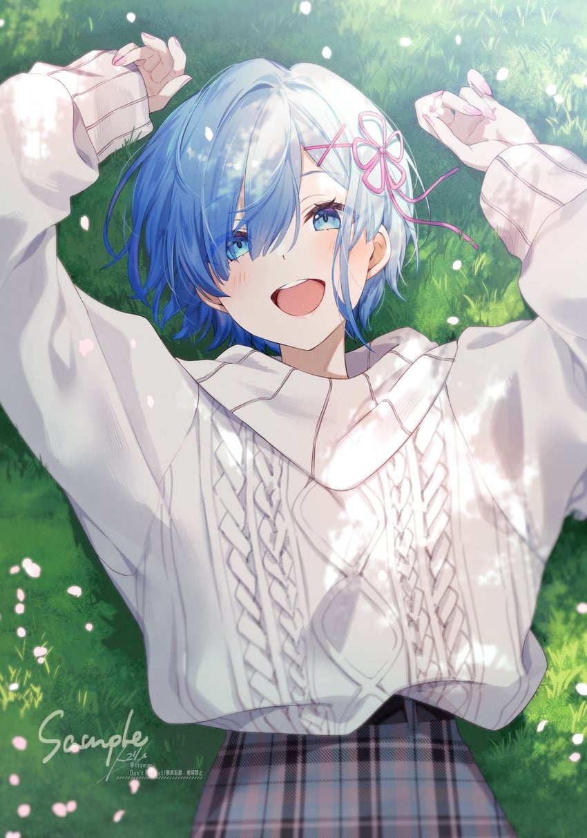 rem (re:zero kara hajimeru isekai seikatsu) drawn by tomari_(veryberry00)