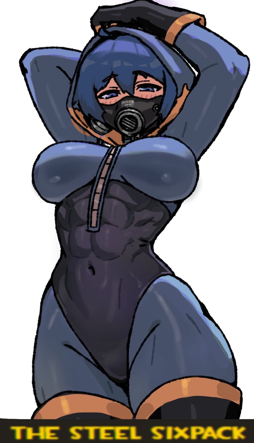pyro and blu pyro (team fortress 2) drawn by wersman