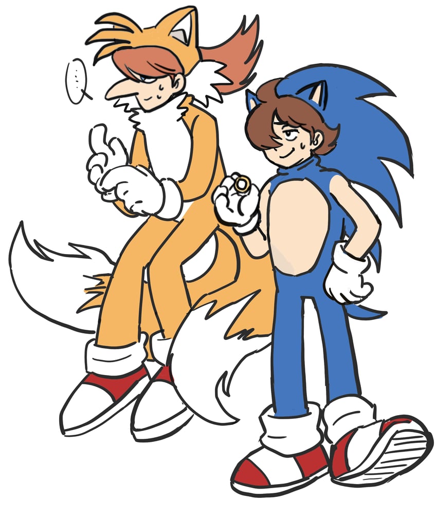 sonic the hedgehog, tails, shimamura joe, and jet link (sonic and 1 more) drawn by y3