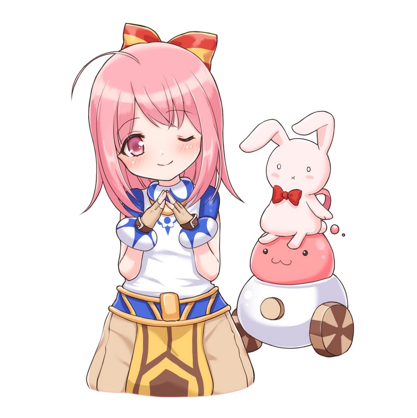 poring and super novice (ragnarok online) drawn by kuma_king
