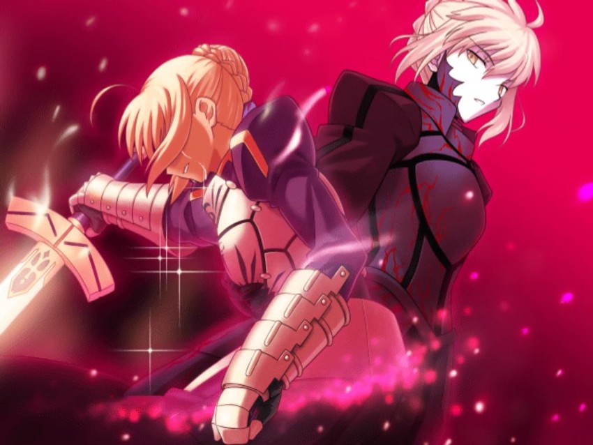 artoria pendragon, saber, and saber alter (fate and 1 more) drawn by higurashi_ryuuji