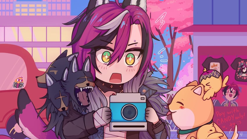 doppio dropscythe (nijisanji and 2 more) drawn by nhitwits
