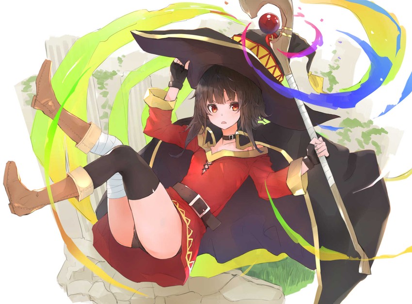 megumin (kono subarashii sekai ni shukufuku wo!) drawn by bana_(stand_flower)