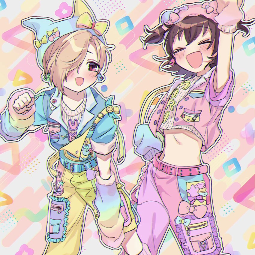 shirasaka koume and akagi miria (idolmaster and 1 more) drawn by usameruti