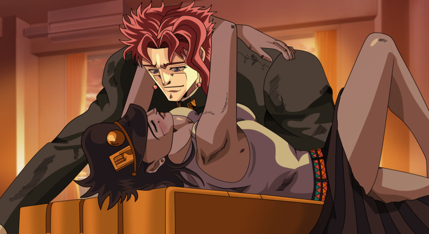 kujo jotaro and kakyoin noriaki (jojo no kimyou na bouken and 1 more) drawn by lady-jotaro