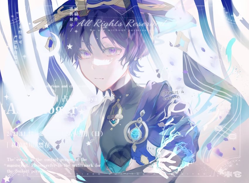 scaramouche and wanderer (genshin impact) drawn by nmlm_16