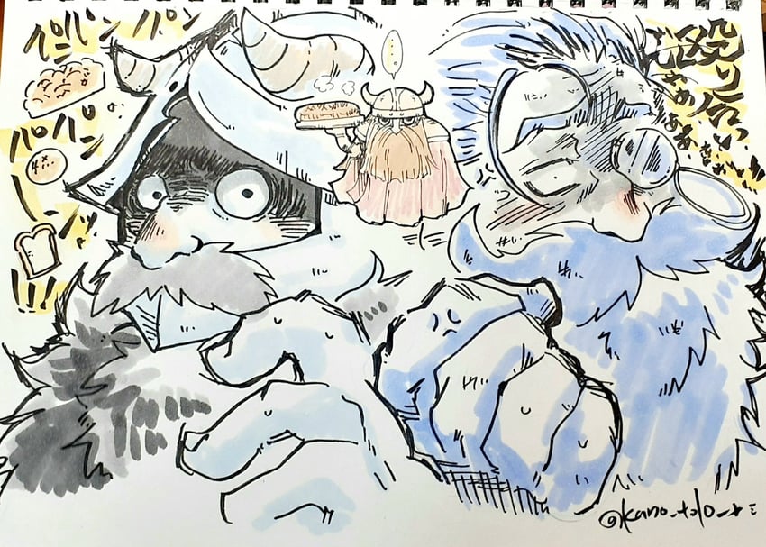 senshi, eisen, and denken (sousou no frieren and 1 more) drawn by kano_(kano_to10)