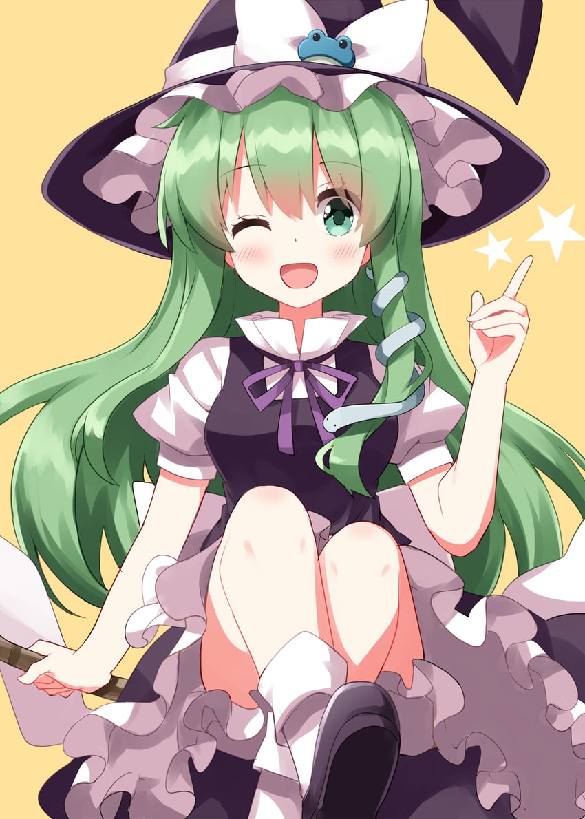 kirisame marisa and kochiya sanae (touhou) drawn by ruu_(tksymkw)