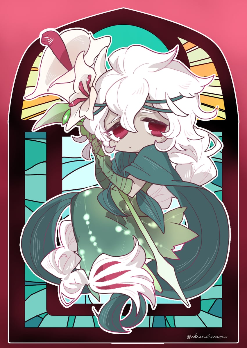 white lily cookie (cookie run and 1 more) drawn by shiro_(tiotolv)