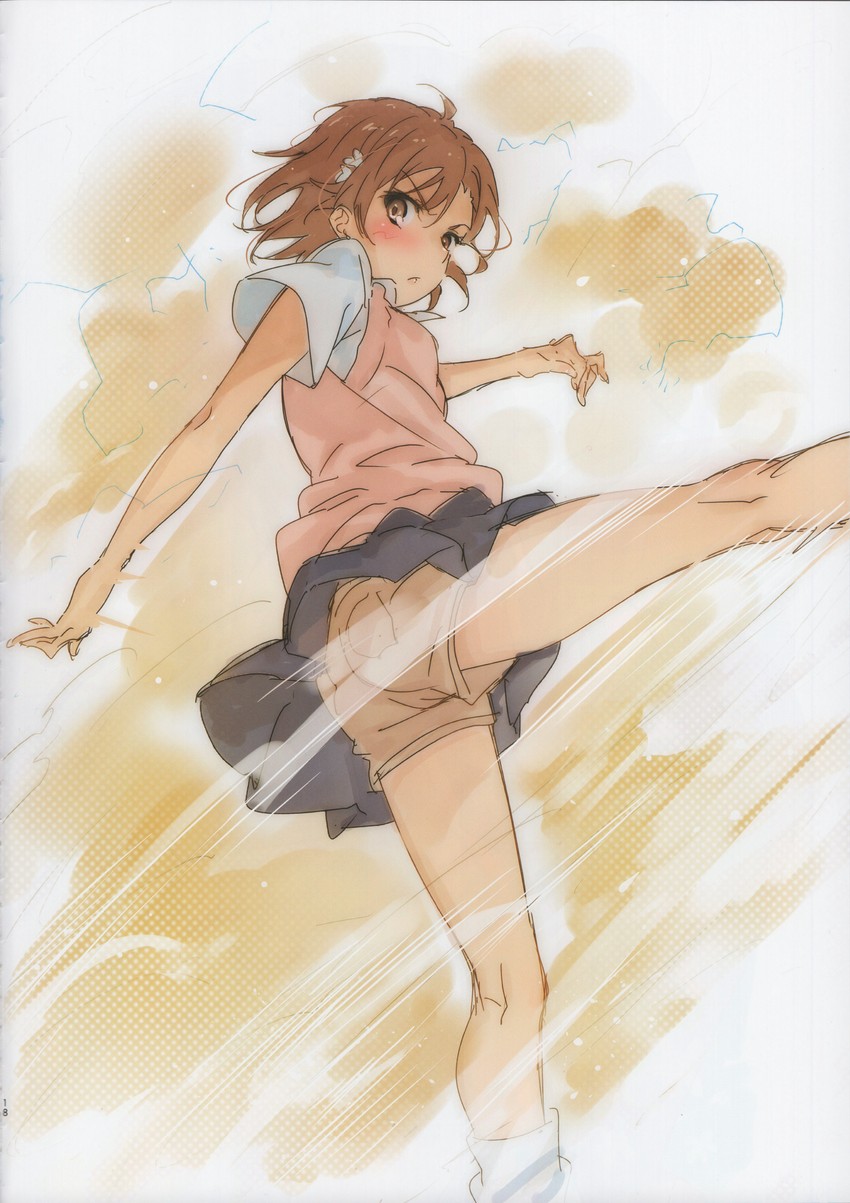 misaka mikoto (toaru majutsu no index and 1 more) drawn by isshi_pyuma
