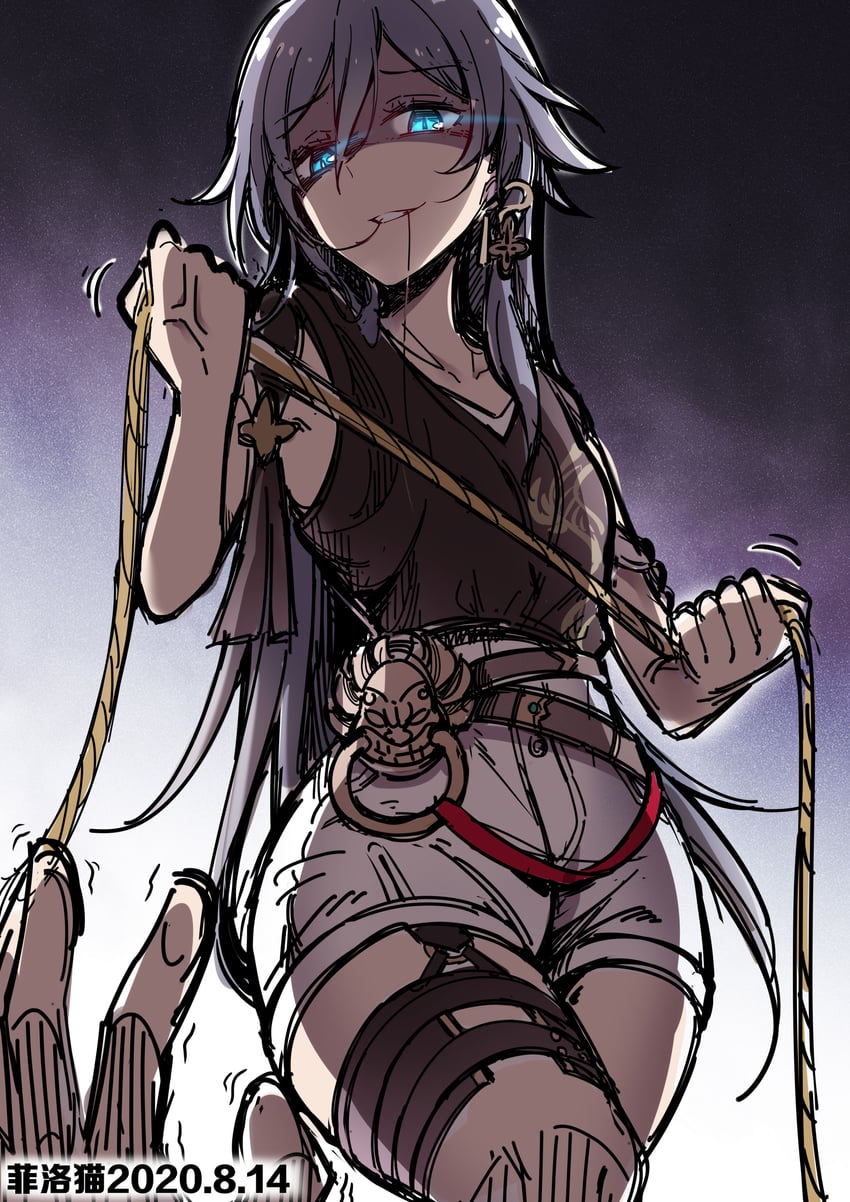 fu hua and captain (honkai and 1 more) drawn by fei_luo_mao
