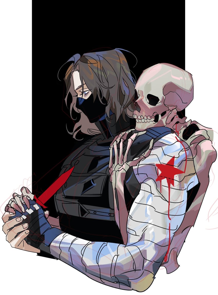 bucky barnes and winter soldier (marvel and 3 more) drawn by karmaho