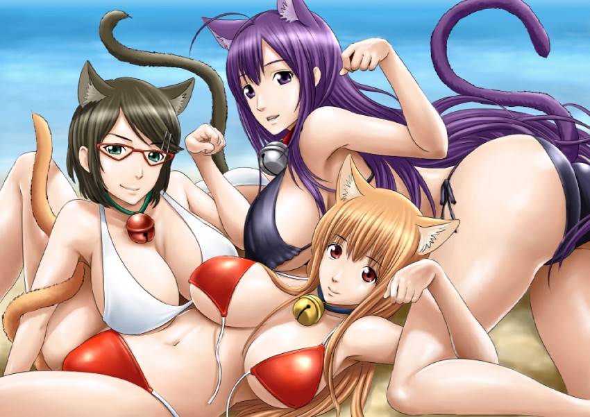 eris, kuune, and durel (asobi ni iku yo!) drawn by yamakumo