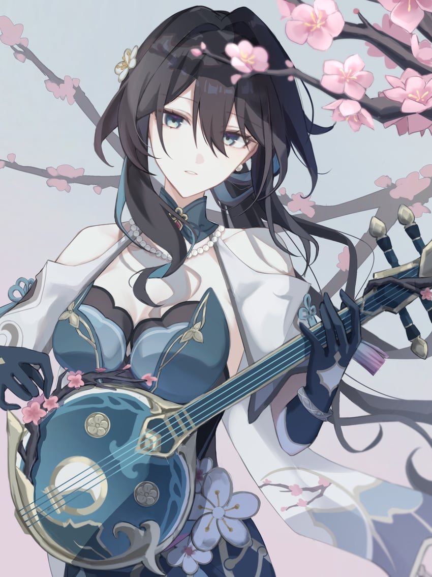 ruan mei (honkai and 1 more) drawn by klq_gm