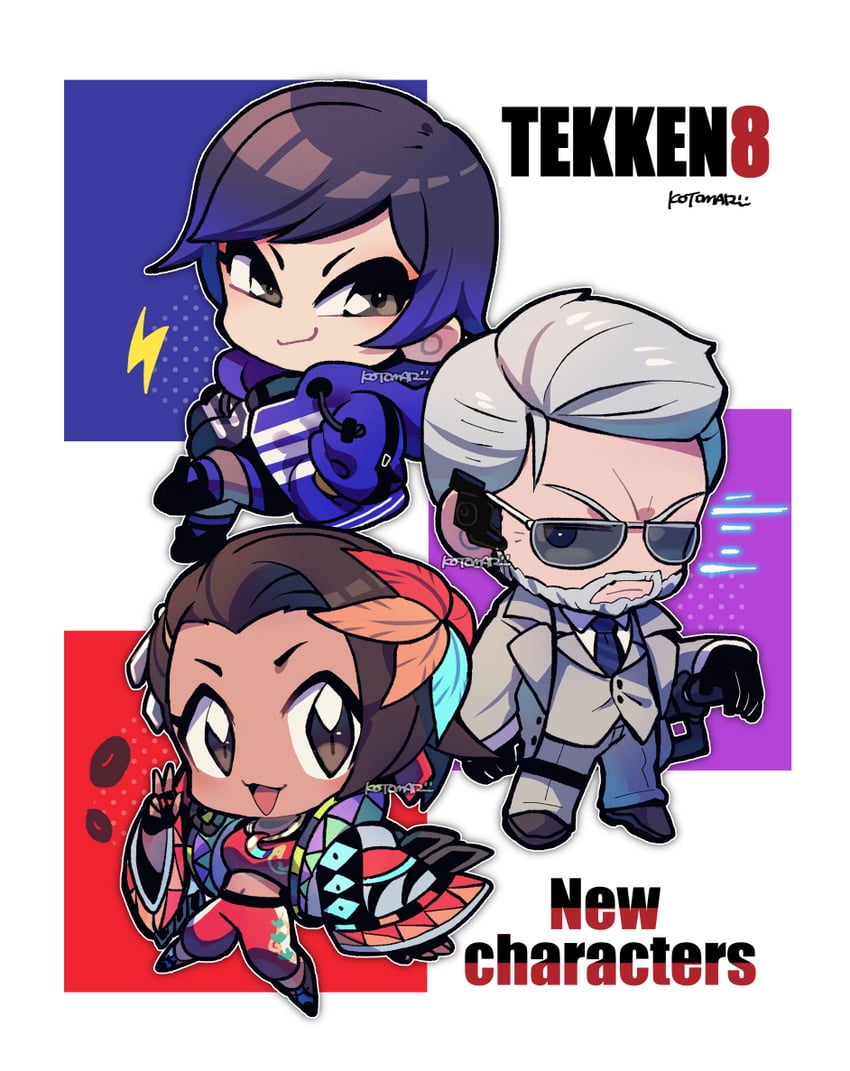 reina, azucena milagros ortiz castillo, and victor chevalier (tekken and 1 more) drawn by kotorai