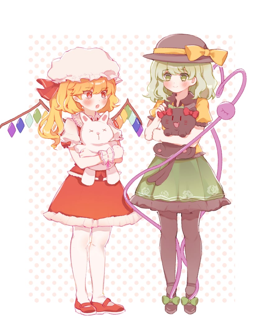 flandre scarlet, komeiji koishi, and kaenbyou rin (touhou) drawn by iwakoo