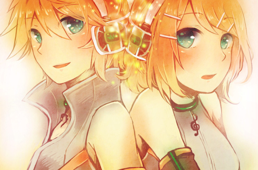 kagamine rin and kagamine len (vocaloid) drawn by chizu_(fiute)