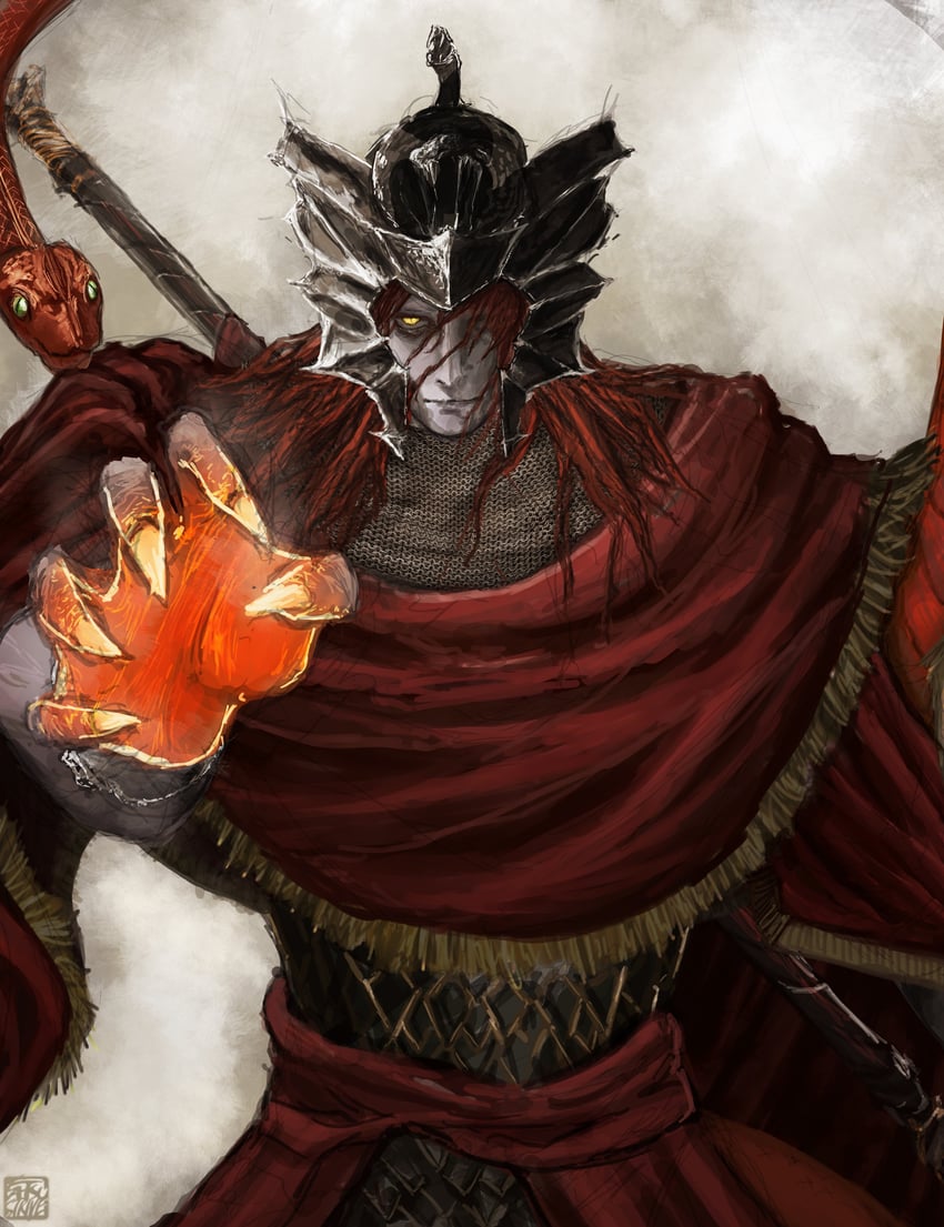 messmer the impaler (elden ring and 1 more) drawn by satsu-strive