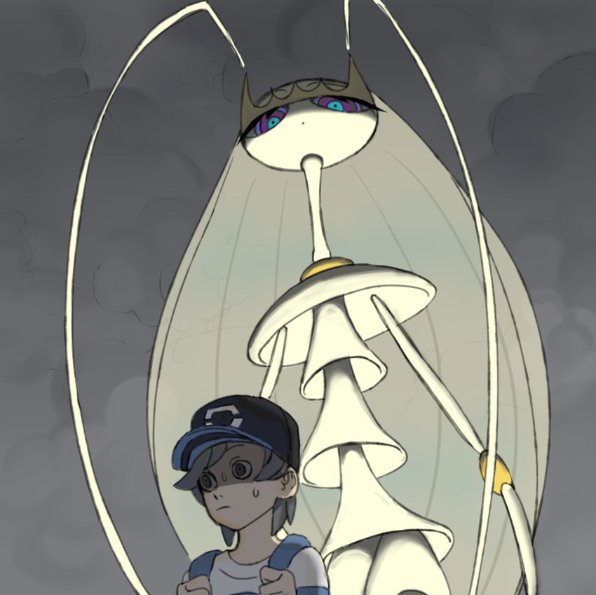 elio and pheromosa (pokemon and 1 more) drawn by gguinep