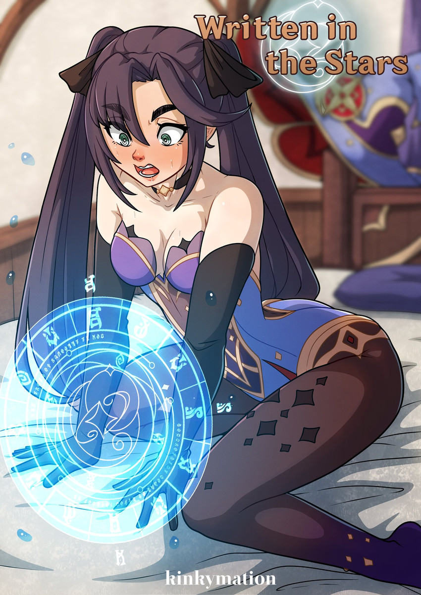 mona (genshin impact) drawn by kinkymation
